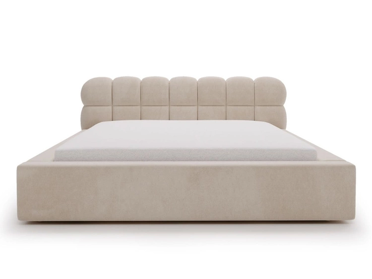 Polsterbett mit Bettkasten und Lattenrost 140x200 Plaza Beige