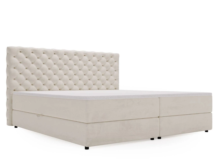 Boxspringbett mit Bettkasten 160x200 Bergamo Beige