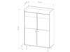 Vitrinenschrank 90 cm Vasa Braun
