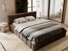 Polsterbett mit Bettkasten und Lattenrost 180x200 Split Braun