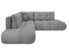 Ecksofa mit Schlaffunktion und Bettkasten Links Kair Grau
