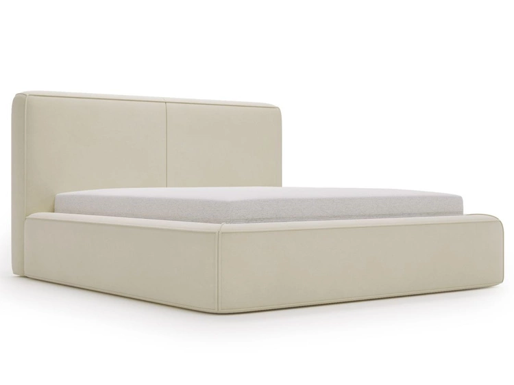 Polsterbett mit Bettkasten und Lattenrost 180x200 Amaro Beige