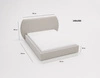 Polsterbett mit Lattenrost 140x200 Blossom - Grau