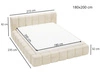 Polsterbett mit Bettkasten und Lattenrost 180x200 Ibiza Hellgrau