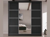 Schiebetürenschrank mit Spiegel 200 cm Vello Schwarz