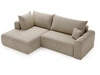 Ecksofa L-Form mit Schlaffunktion und Bettkasten Savana Bis Beige