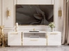Wohnzimmer-Set mit goldenen Griffen im Glamour-Stil Lunelie Weiß Hochglanz