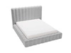 Polsterbett mit Bettkasten und Lattenrost 140x200 Rotto Hellgrau
