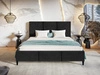 Polsterbett mit Lattenrost 120x200 Trio Schwarz