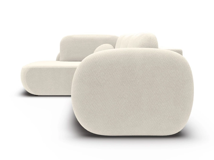 Ecksofa mit Schlaffunktion und Bettkasten Links Carino Creme