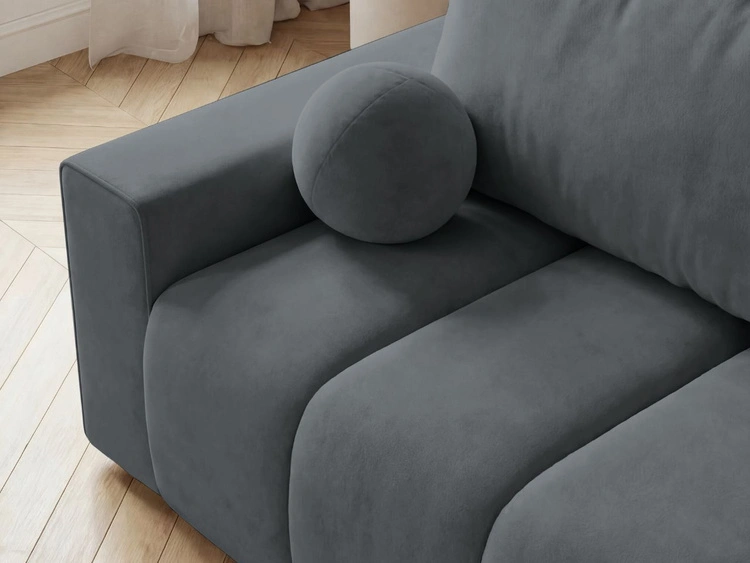 Schlafsofa mit Bettfunktion und Bettkasten Miro Dunkelgrau