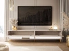 TV-Schrank für das Wohnzimmer 180 cm mit goldenen Metallbeinen und LED-Beleuchtung Aurelie Kaschmir matt