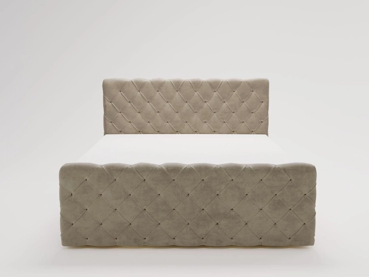 Boxspringbett mit Bettkasten 180x200 Lunaris Hellbraun