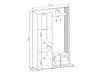 Garderobe mit Spiegel und Kleiderhaken Weiß, Artisan Eiche