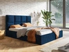 Polsterbett mit Bettkasten und Lattenrost 180x200 Malo Dunkelblau