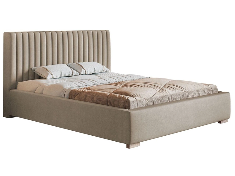 Polsterbett mit Bettkasten und Lattenrost 180x200 Toscania Beige