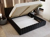 Polsterbett mit Bettkasten und Lattenrost 140x200 Bliss Schwarz