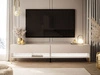 TV-Schrank für das Wohnzimmer 180 cm mit goldenen Metallbeinen und  LED-Beleuchtung Aurelie Kaschmir matt