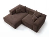Ecksofa L Links Vellaro Braun