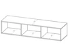 TV-Lowboard mit Türen 150 cm Kioto Weiß matt