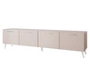 TV-Lowboard mit Türen und LED-Beleuchtung auf Silbernen Metallbeinen 200 cm Noaé Kaschmir