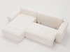 Ecksofa L-Form mit Links Schlaffunktion und Bettkasten Portland Creme