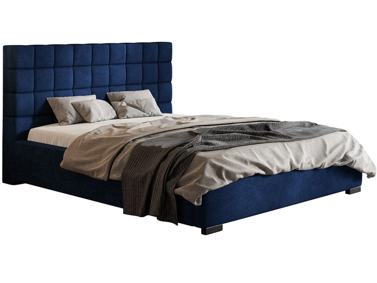 Polsterbett mit Bettkasten und Lattenrost 160x200 Terra Dunkelblau