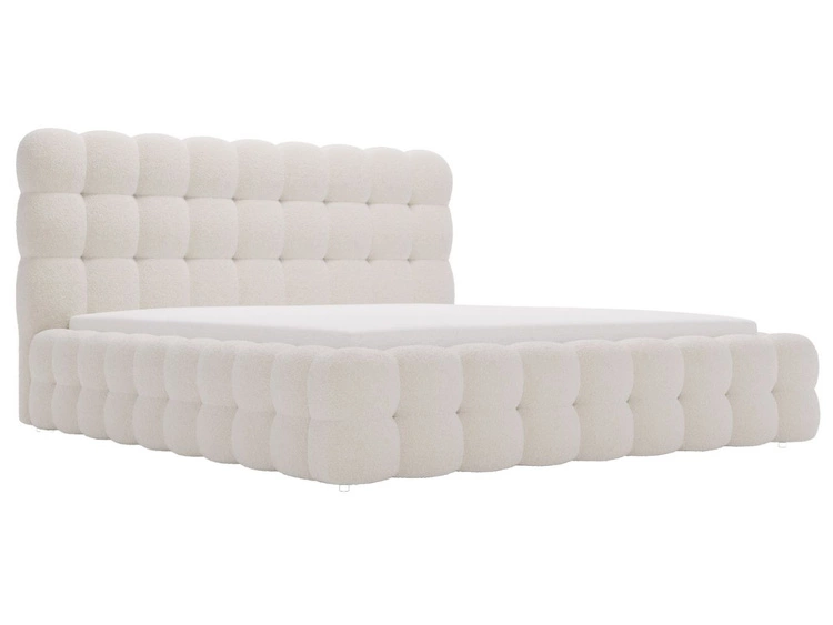 Polsterbett mit Bettkasten und Lattenrost 120x200 Twist Beige