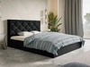 Polsterbett mit Bettkasten und Lattenrost 140x200 Salento Schwarz