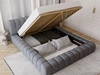 Polsterbett mit Bettkasten und Lattenrost 120x200 Italia Dunkelgrau