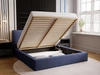 Polsterbett mit Bettkasten und Lattenrost 160x200 Monaco Blau