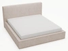 Polsterbett mit Bettkasten und Lattenrost 200x200 Monaco Beige