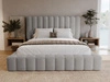 Polsterbett mit Bettkasten und Lattenrost 140x200 Rotto Hellgrau