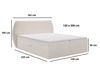 Boxspringbett mit Bettkasten 120x200 Bogota Creme