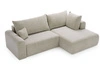 Ecksofa L-Form mit Schlaffunktion und Bettkasten Savana Bis Hellbeige