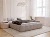 Polsterbett ohne Bettkasten mit Lattenrost 200x200 Cloud Low aus Bouclé-Stoff Grau