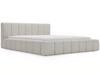 Polsterbett mit Bettkasten und Lattenrost 160x200 Split Hellgrau