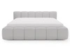 Polsterbett ohne Bettkasten mit Lattenrost 140x200 Cloud Low aus Bouclé-Stoff Grau