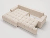 Ecksofa L-Form mit Schlaffunktion und Bettkasten Havi Links Hellbeige