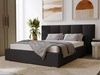  Polsterbett mit Bettkasten und Lattenrost 140x200 Lizbona  Schwarz