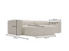 Ecksofa L-Form Links Moderne Cord Ecksofa Landi Dunkelgrau