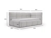 Gepolstertes Jugend-Einzelbett mit Bettkasten und Holzrost 90x200 Modo One Links Schwarz