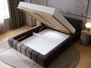 Polsterbett mit Bettkasten und Lattenrost 120x200 Orio Schwarz