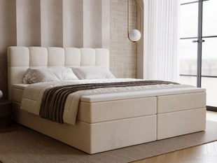 Boxspringbett mit Bettkasten 180x200 Maison Beige