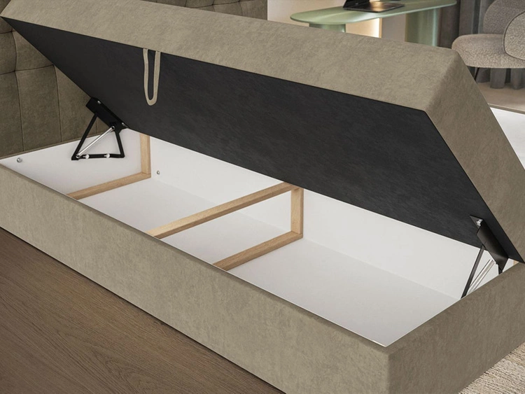 Boxspringbett mit Bettkasten 160x200 Denza Dunkelblau