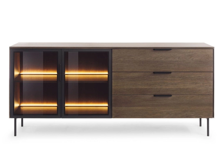 Kommode mit Türen und Schubladen Lumina Eiche Dunin