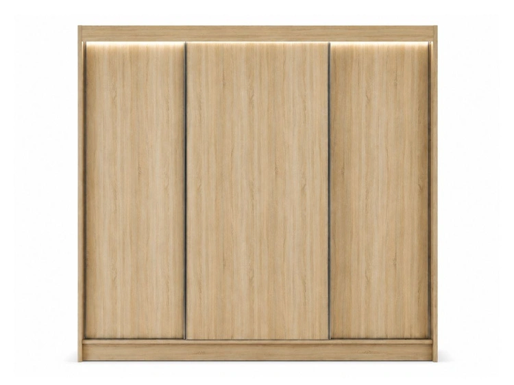 Schiebetürenschrank 250 cm mit LED-Beleuchtung Diano Eiche Sonoma