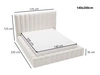 Polsterbett mit Bettkasten und Lattenrost 140x200 Rotto Grau