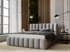 Polsterbett mit Bettkasten und Lattenrost 140x200 Neos Grau