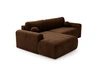 Ecksofa L-Form mit Schlaffunktion und Bettkasten Savana Links Braun
